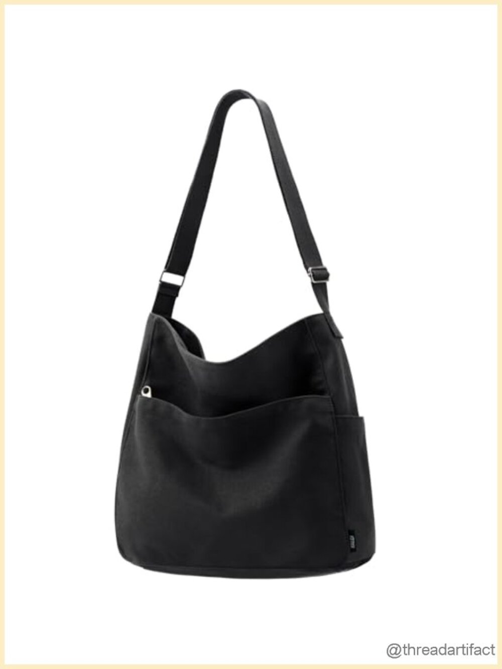Canvas Tote Bag Large Hobo Crossbody Shoulder Handbag Zipper Messenger Bag